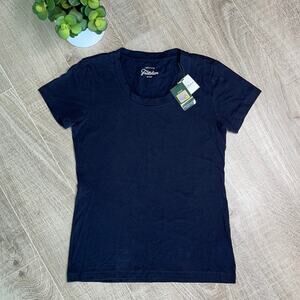 NWT FACTELIER by TFC Women's Black Scoop Neck Short Sleeve T-Shirt